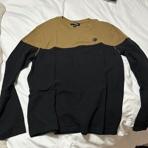 Men’s expressTwo-Tone Long Sleeve Shirt waffle knit